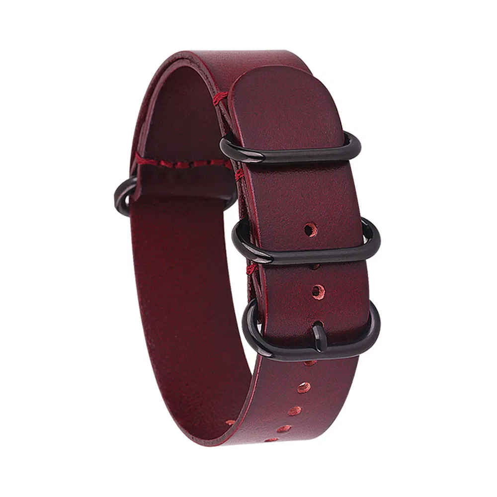 Full-Grain Leather Nato Watch Strap for Quartz Watch