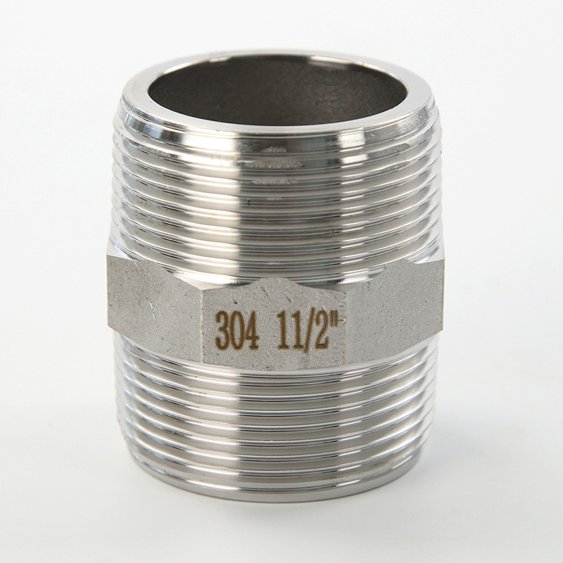 304 Stainless Steel Hex Nipple with Thickened Compressible Gasket (can withstand pressure 60 kg)