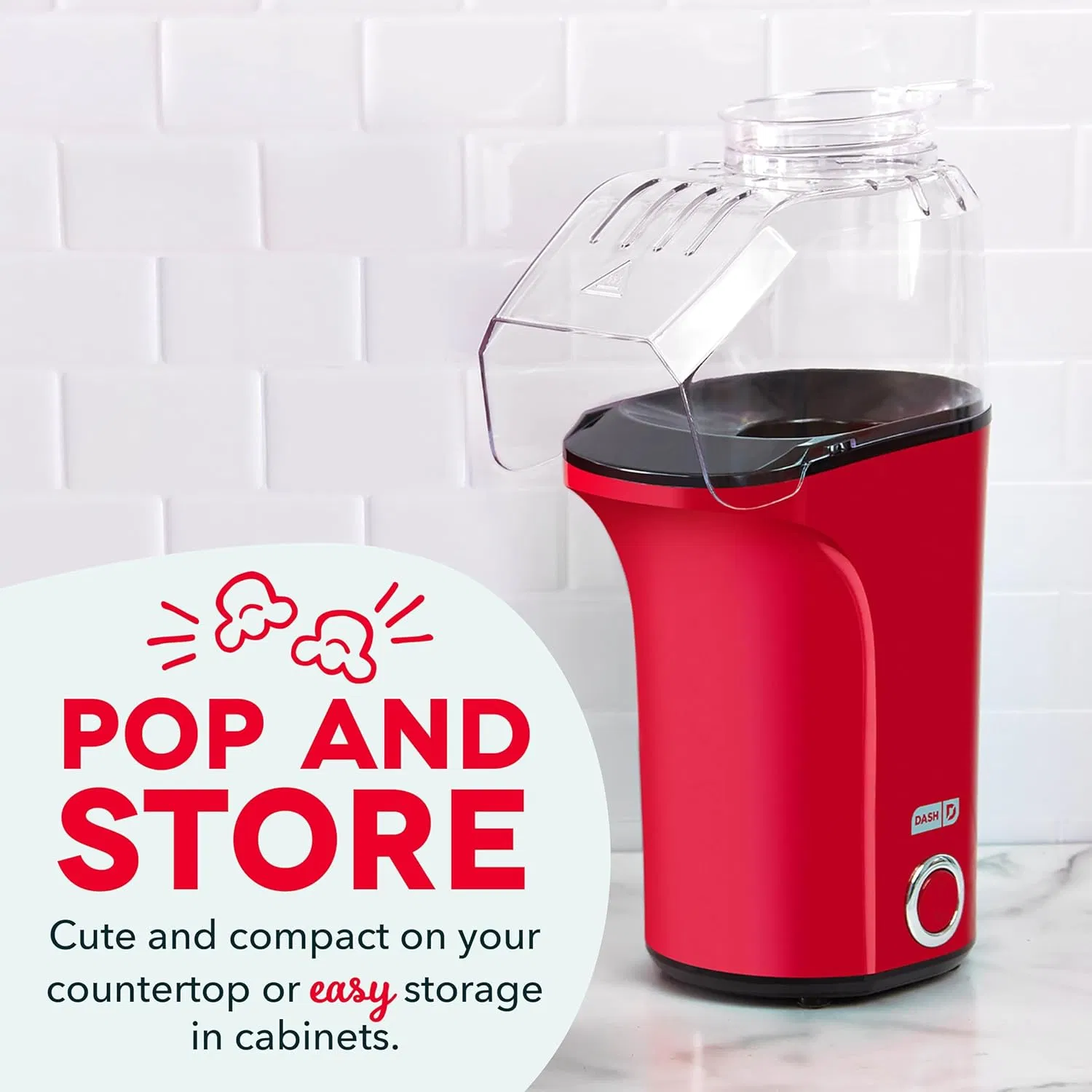 Electric Popcorn Popper, Hot Air Popcorn Maker, Butter Melting Tray, Large Capacity, Healthy Snack