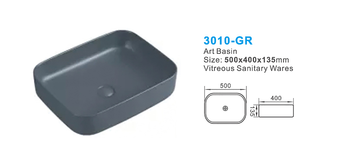 Colour Art Ceramic Basin Ceramic Bathroom Table Matt Blue Wash Basin Counter Top Basin Sink