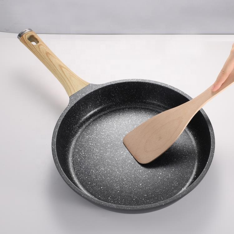 High Quality Die-Cast Frying Pan Nonstick Marble Frypan with Induction Bottom Cooking Pans