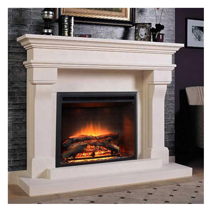 Interior Decoration Modern White Marble Fireplace Surround for Sale
