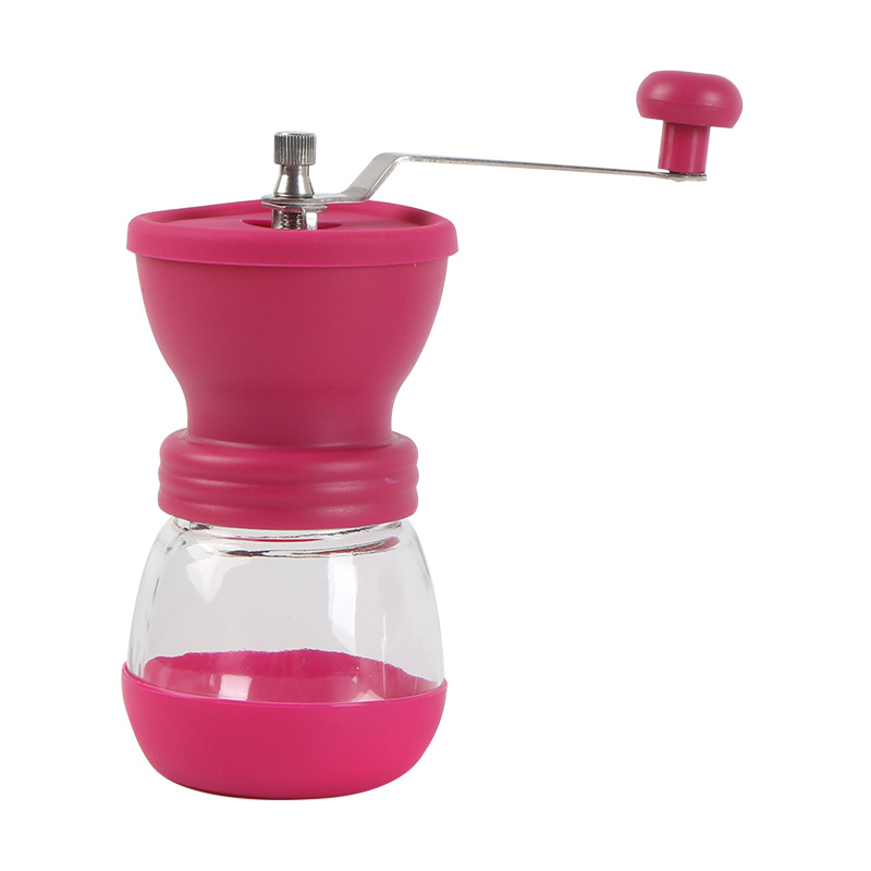 Portable Glass Manual Coffee Mill Adjustable Ceramic Coffee Grinder Mill Conical Burr Coffee Bean Grinder