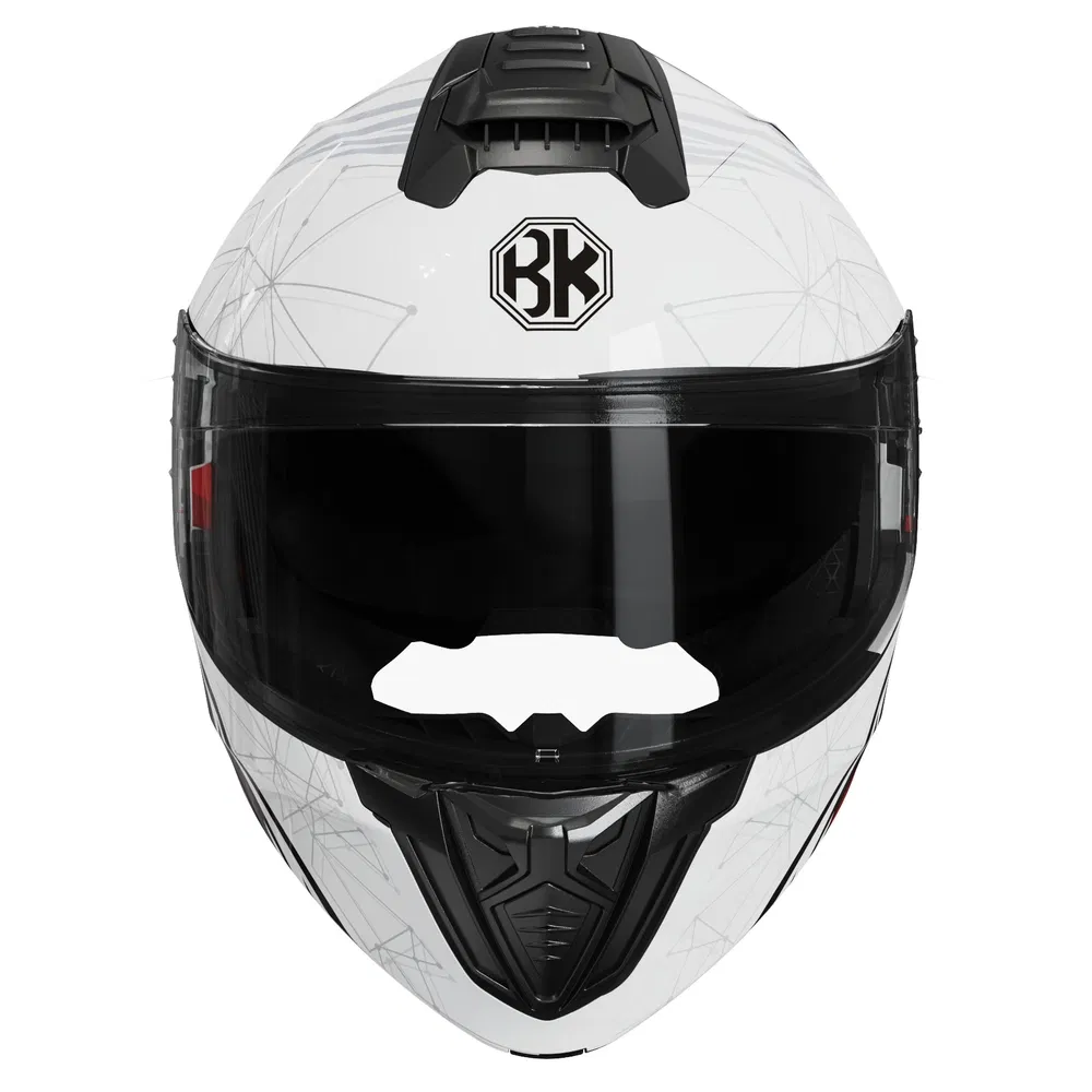 Модульный мотошлем матово-черный с Bluetooth