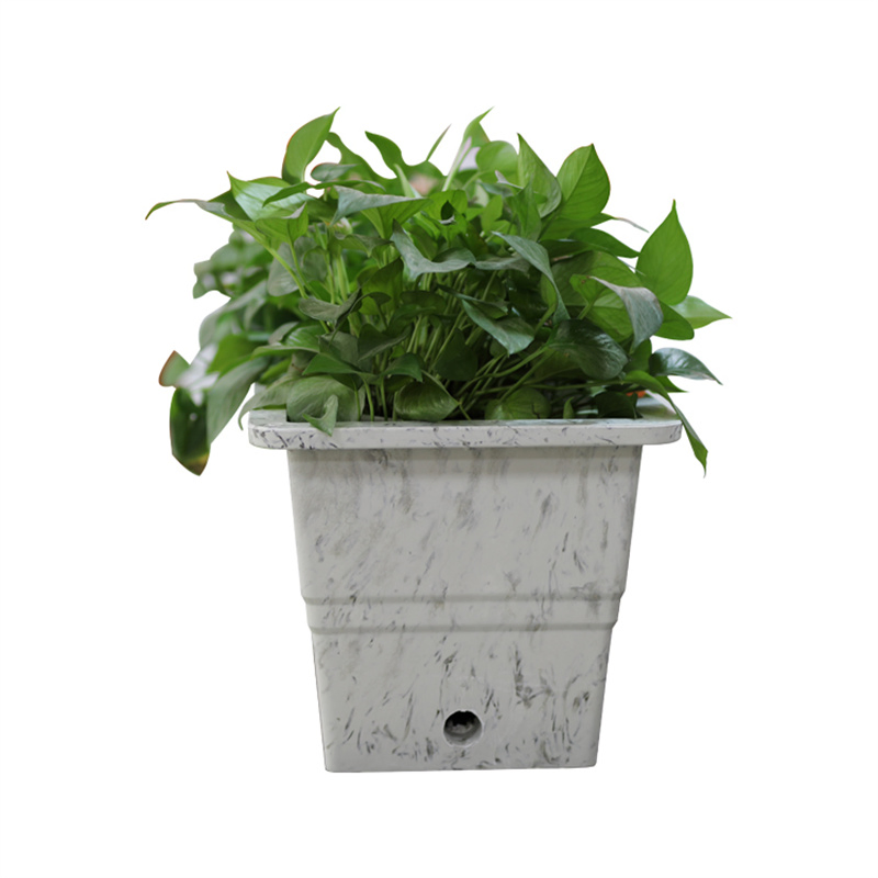 Outdoor Patio Basalt Fiber Planters Large Plant Box Vintage White Flower Pots