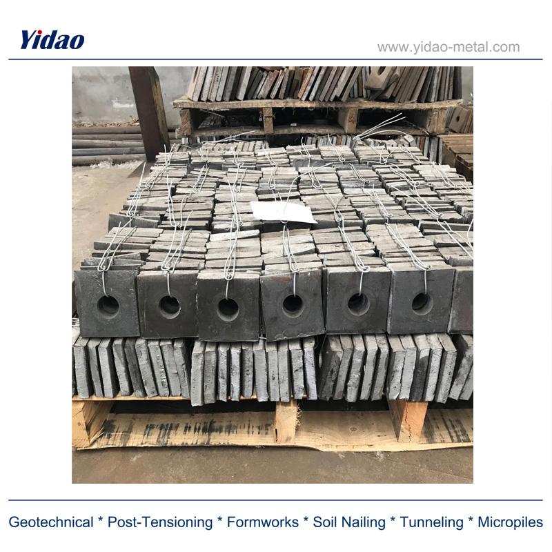 Anchor Plate Square 55 Degree of Stress Steel Bar Accessories