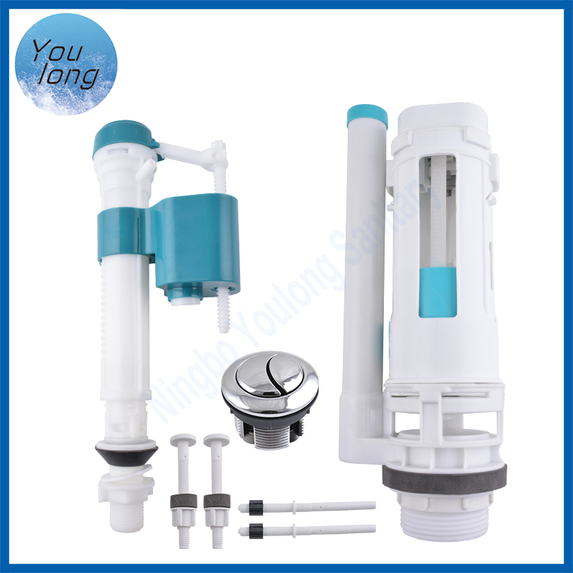Best-Selling Wall Mounted Water Tanks Toilet Water-Saving Plastic Float Flushing Valve Set