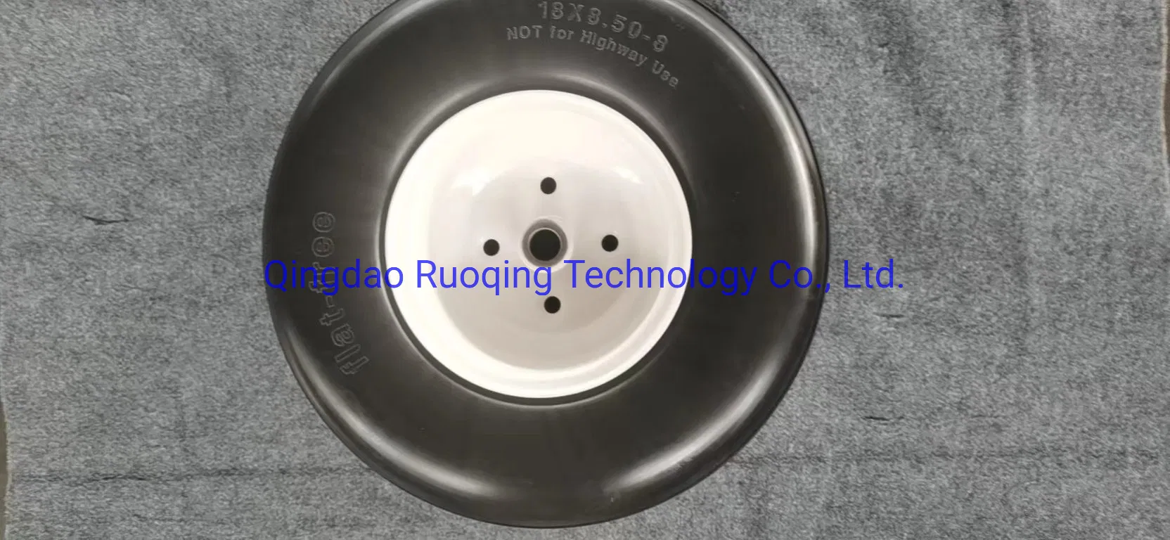 18*8.50-8 Factory PU Flat Free Wheel with Steel Rim with Reach of Straight Rib PU