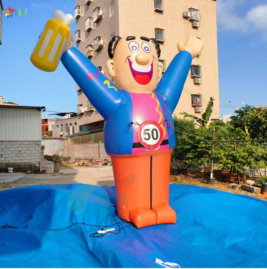 Latest Craze Inflatable Abraham with Beer Cup Balloon Hot Sale to Holland