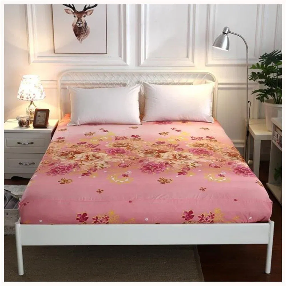 Hotel Home Fitted Bed Sheet Bedding Mattress Protector Deep Pocket Bottom Sheet