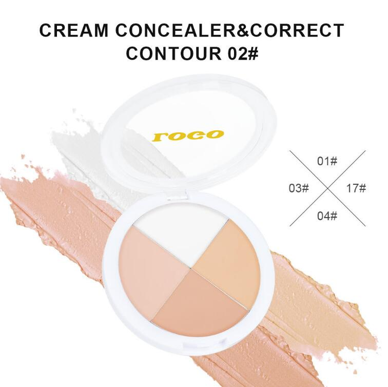 High Definite 4 Colors Concealer Palettte Waterproof DIY Matte Concealer Private Label