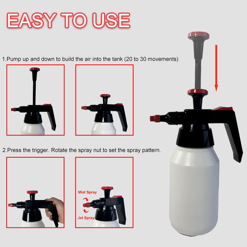 Wholesale Manual Pump Pressure Water Sprayers with Adjustable Nozzle for Car Detailing