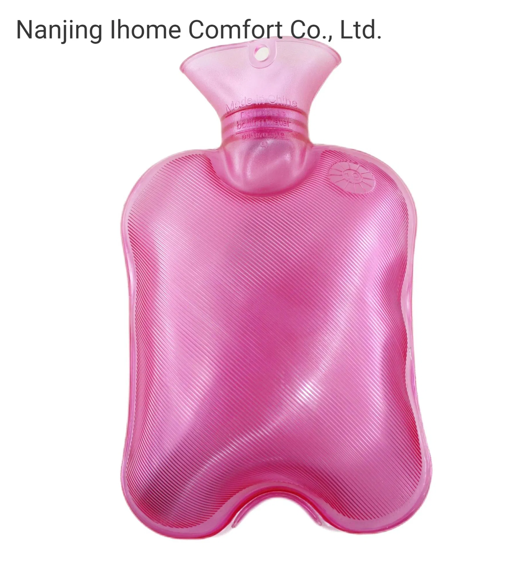 BS 2L Water-Filling PVC Hot Water Bottle with Knitted Cover Reusable for Pain Relief and Gift