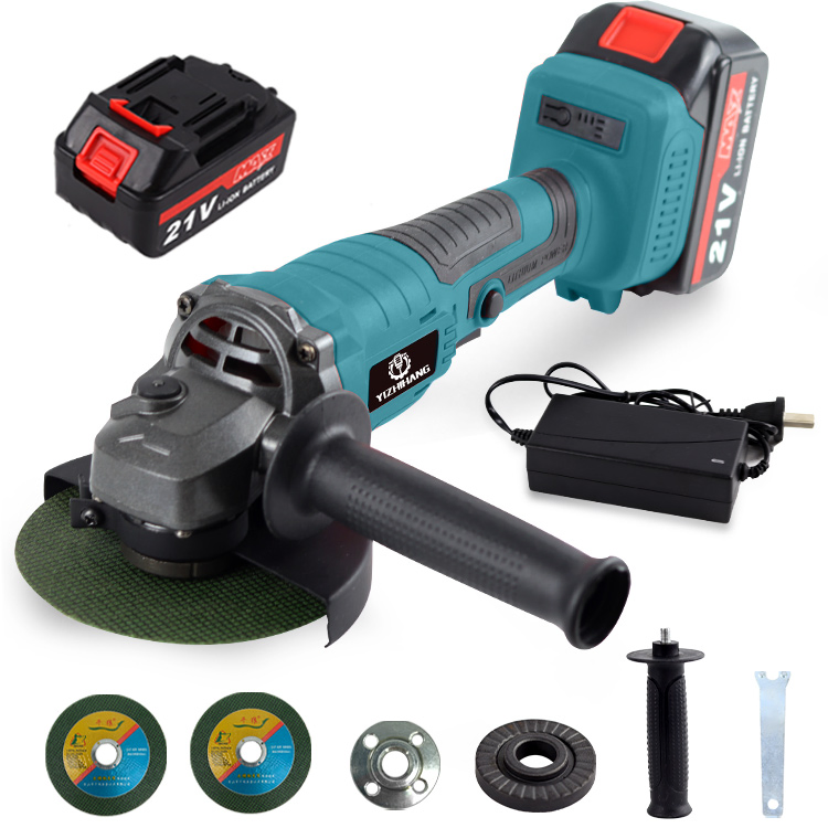 Professional Power Tools 4/4.5/5inch Cutting Discs High Speed 9600rpm 4.0ah Lithium Battery Cordless Angle Grinder