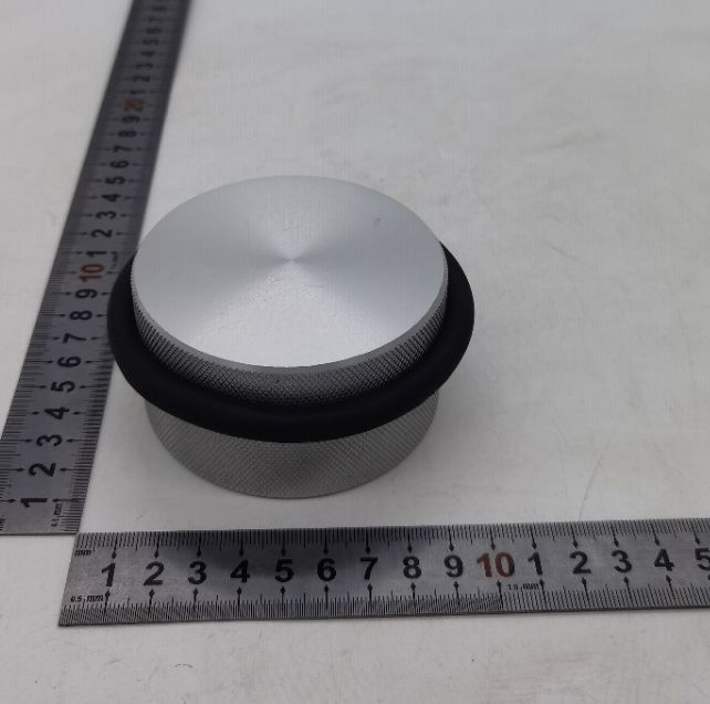 Heavy Duty Floor Door Stopper No Drill, Durability Stainless Steel Door Stops with Anti-Skid Rubber - Contemporary Decorative Safety Doorstop for Home Office