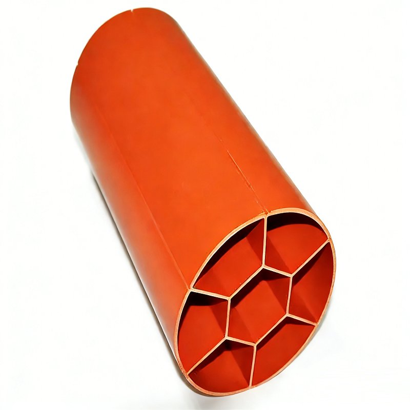 Orange Seven-Hole Integrated Electric Cable Pipe
