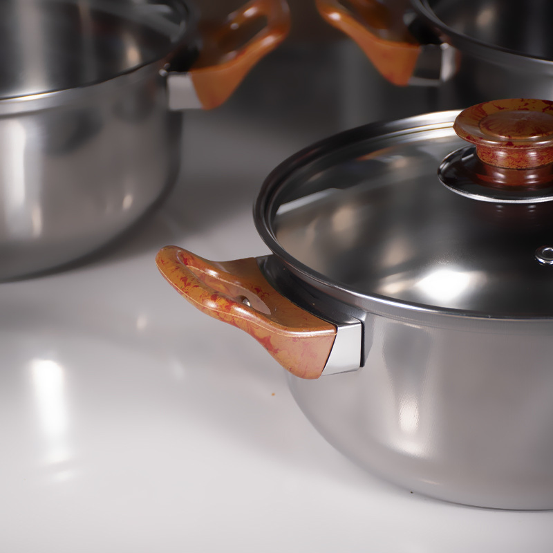 Wholesale Stainless Steel Cookware Manufacturer Custom Cooking Utensil Set Cookware Pots and Pans Set