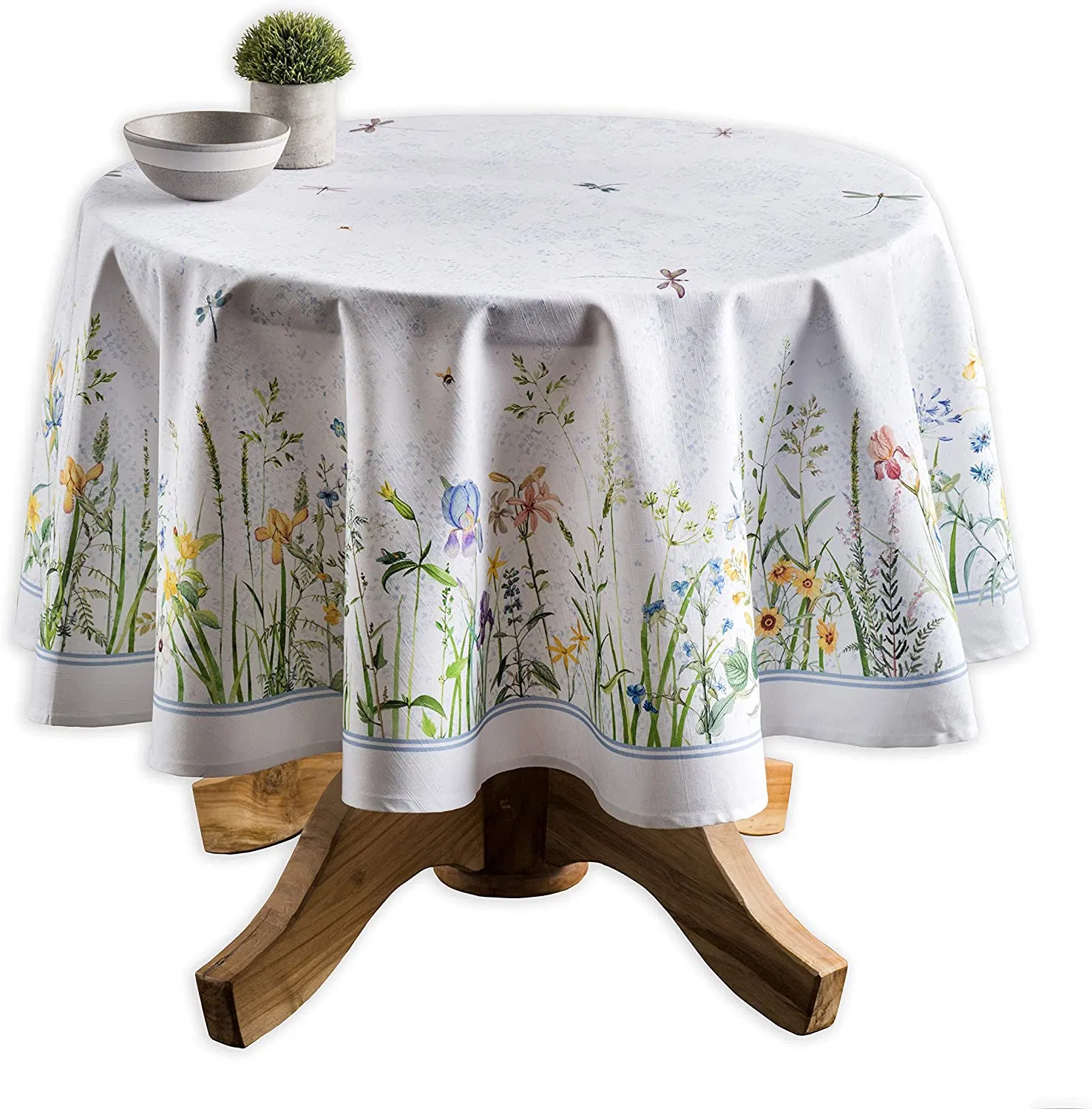 100% Cotton Tablecloth Kitchen Dining Table Cloth for Round Tablestabletop Cover
