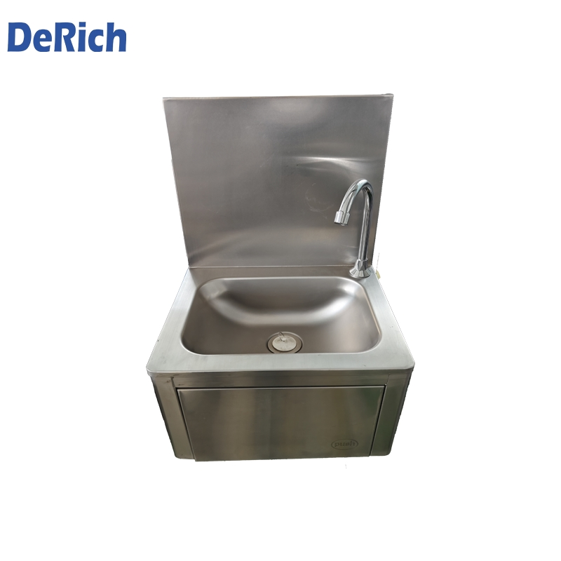 Derich Food Grade Single Bowl Commercial Knee Stainless Steel Wall Hung Basin