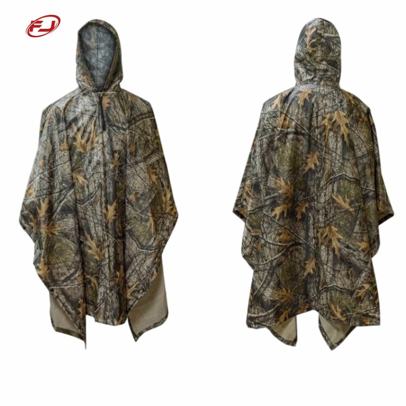 Customized Leisure Camouflage One-Piece Raincoat for Outdoor Enthusiasts