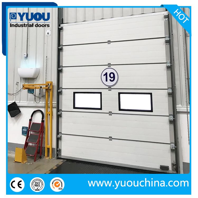 Industrial Automatic Thermal Insulated Metal Sandwich Panel Steel Exterior Sliding Lifting Dock Overhead Sectional Door for Warehouse Loading Area