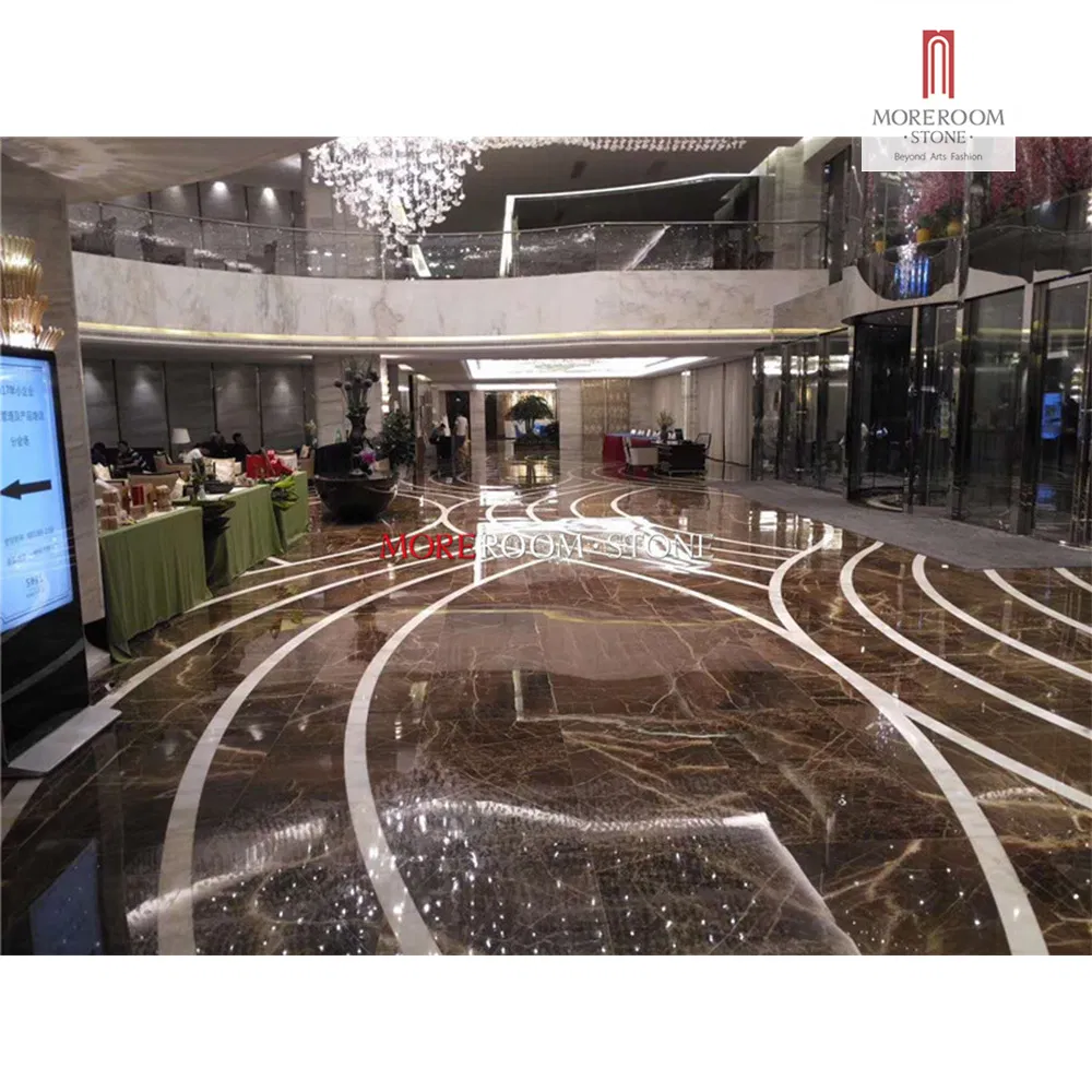 Luxury Golden Brown Crystal Onyx Stone Paving Floor for Lobby Floor