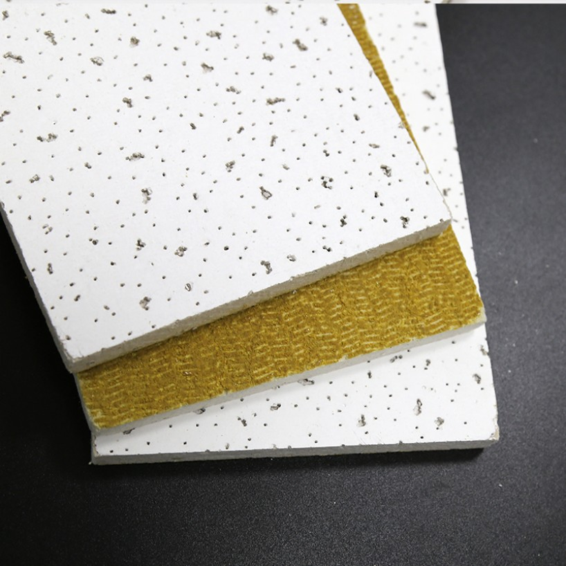 Mineral Fiber Moisture-Proof Dimensionally Stable Modern Style Gypsum Ceiling Tiles