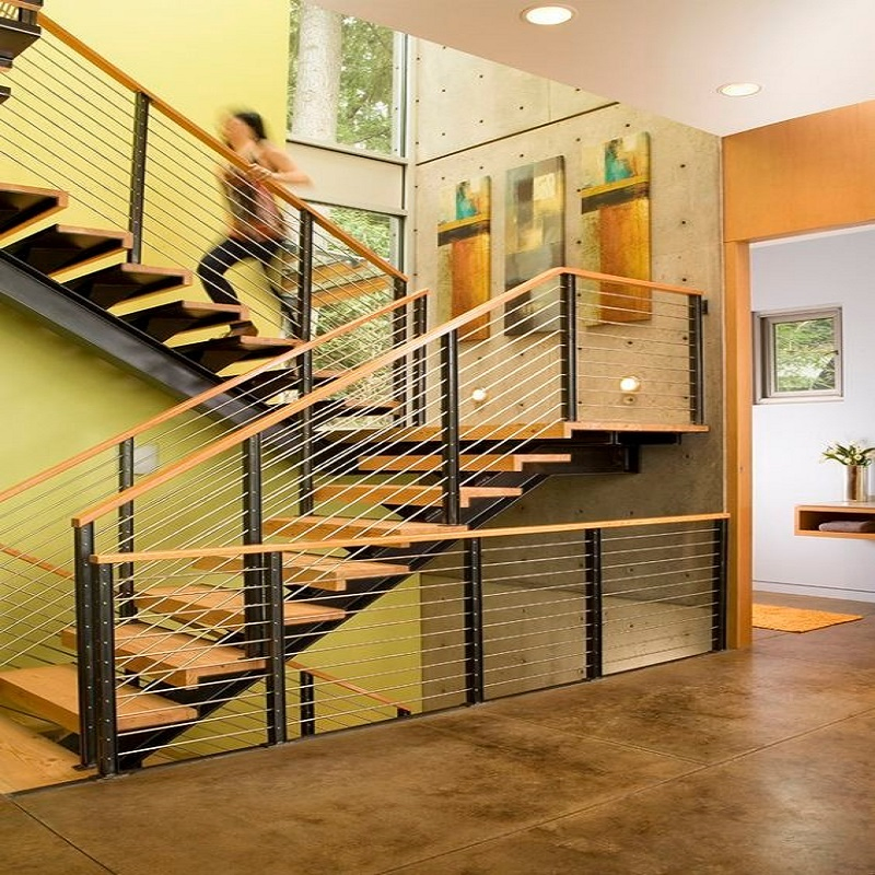 Modern Staircase Design for Home Indoor Space Saving Staircase U-Shape Steel Stairs/Marble Staircase for Commercial/Hot Straight Staircase