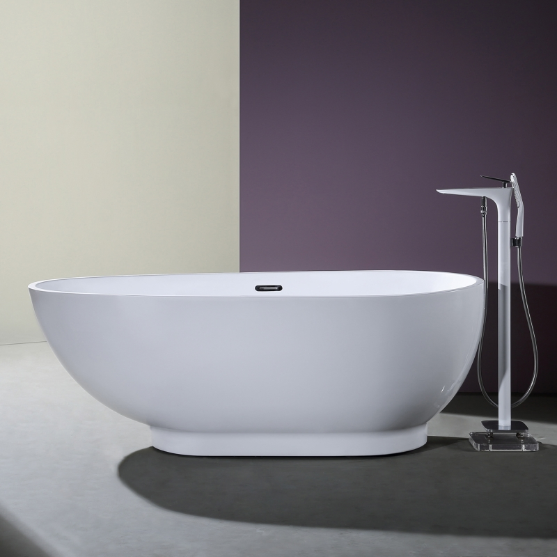 Bathroom Shower Freestanding Acrylic Ship Type White SS304 Stand Bathtub Ba-8203c