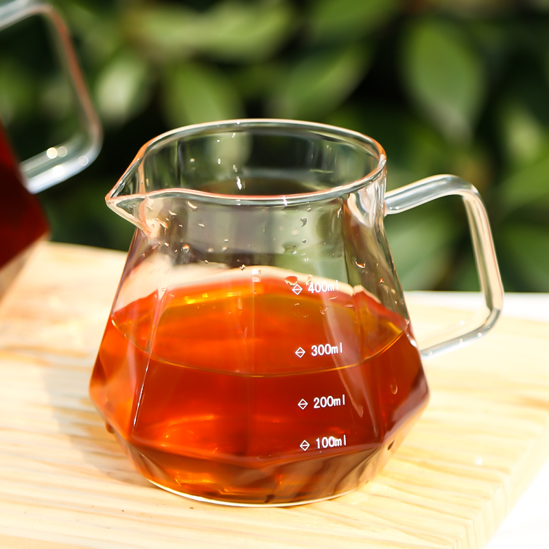 Premium Glass Pour Over Coffee Maker - Modern Design Sharing Brewer