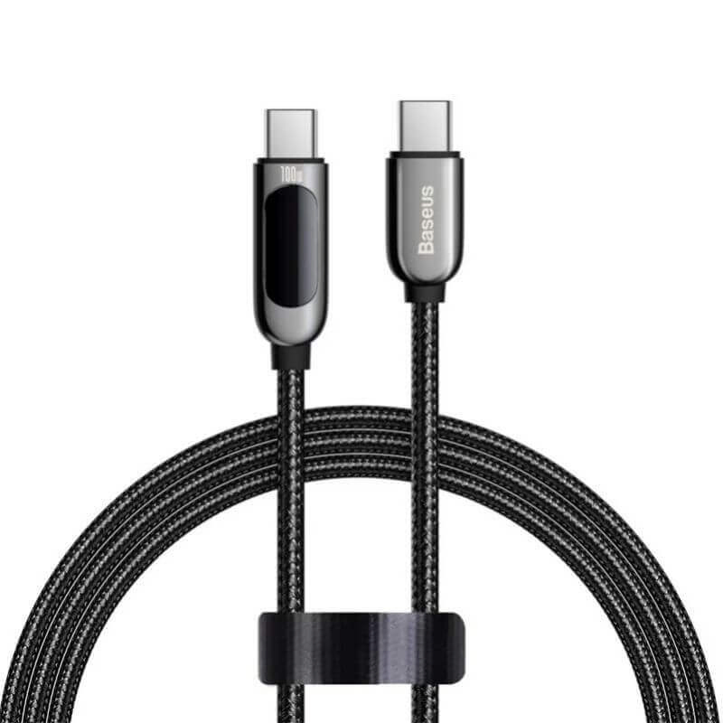 USB-C 8-Pin Fast Charging Cable for Phone with LED Display & Data Transfer