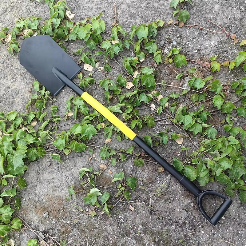 Premium Carbon Steel Garden Shovel with Ergonomic Plastic Grip for Digging