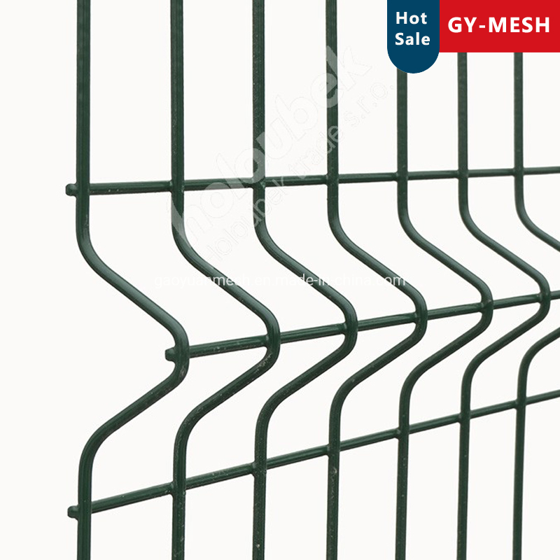 Hot Galvanized/Powder Coated Triangular Bending 3D Curved Welded Wire Mesh Fencing