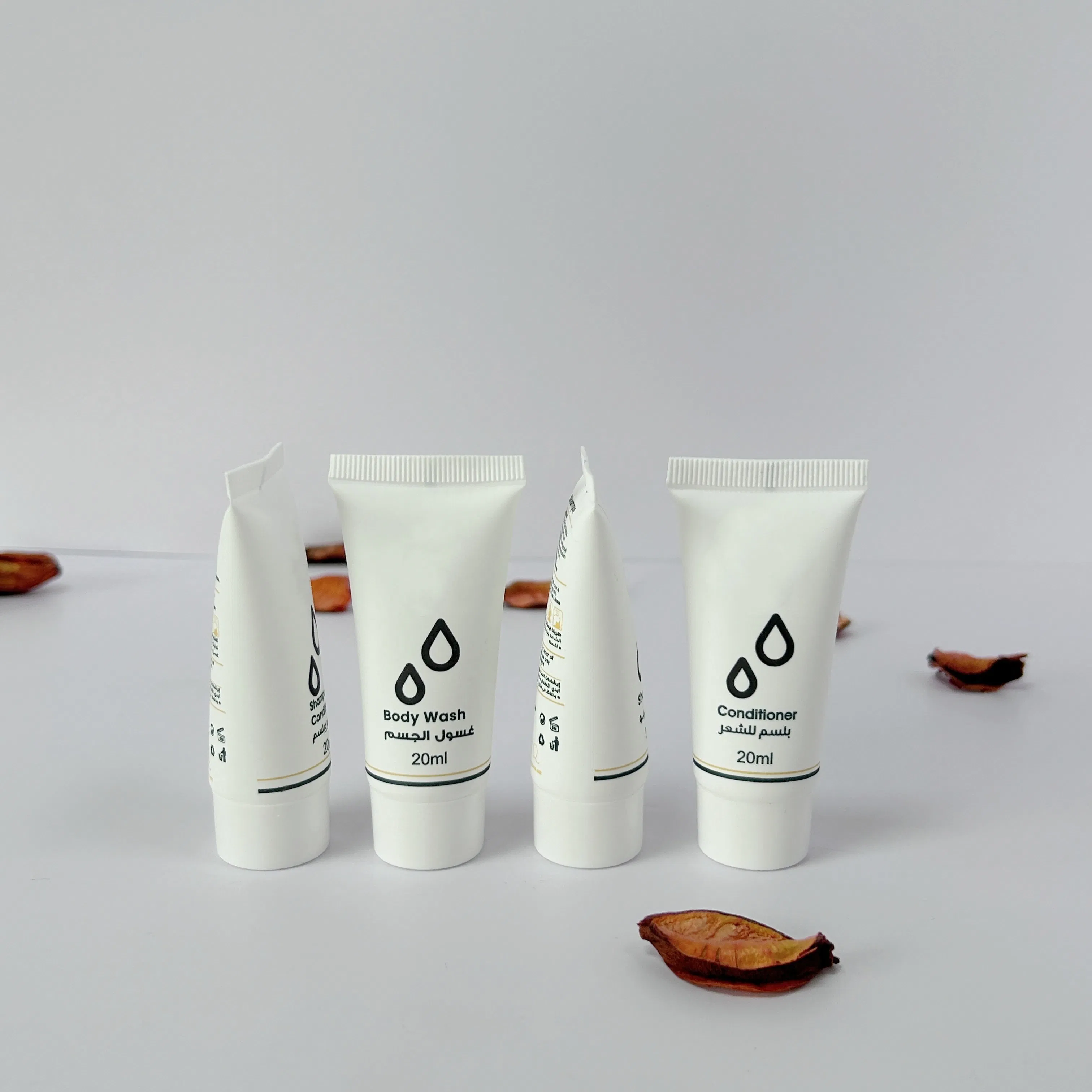 Cosmetic Tube with Screw Flip Top for Shampoo Bath Gel Eco Friendly Biodegradable Hotel Supplies Bathroom