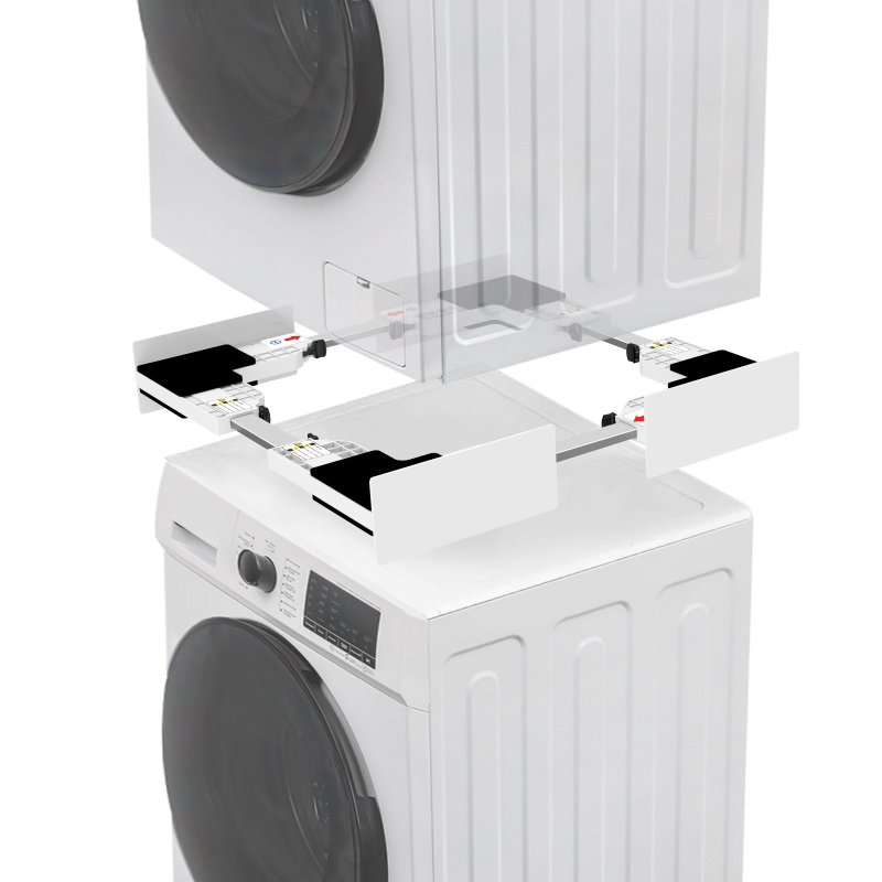 Secure Washing Machine Stacking Kit with Included Locking Ratchet Strap