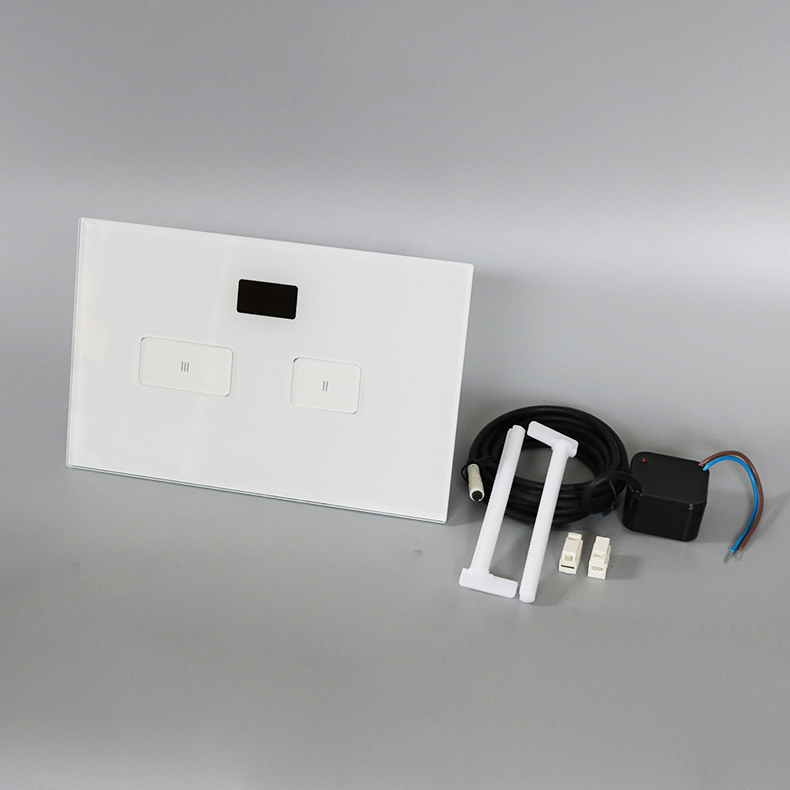 Glass double toilet concealed water tank sensor button bathroom quick installation water tank panel