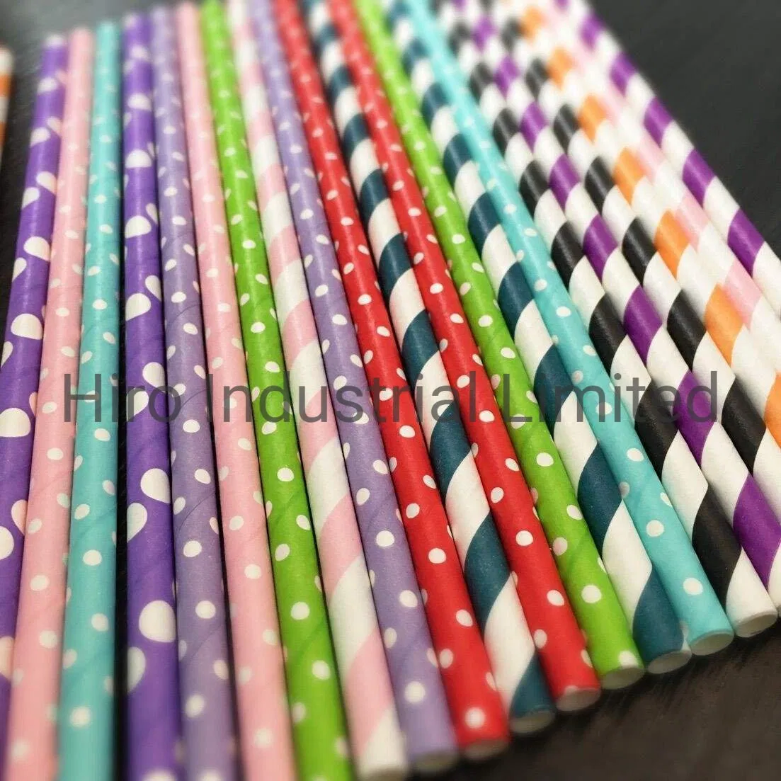 FDA Approved Disposable Eco-Friendly Colorful Paper Party Straw