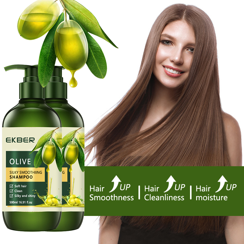 High Quality Natural 500ml Glycerol Olive Oil Shampoo Silky and Shiny Hair Shampoo Hair Salon Olive Oil Shampoo