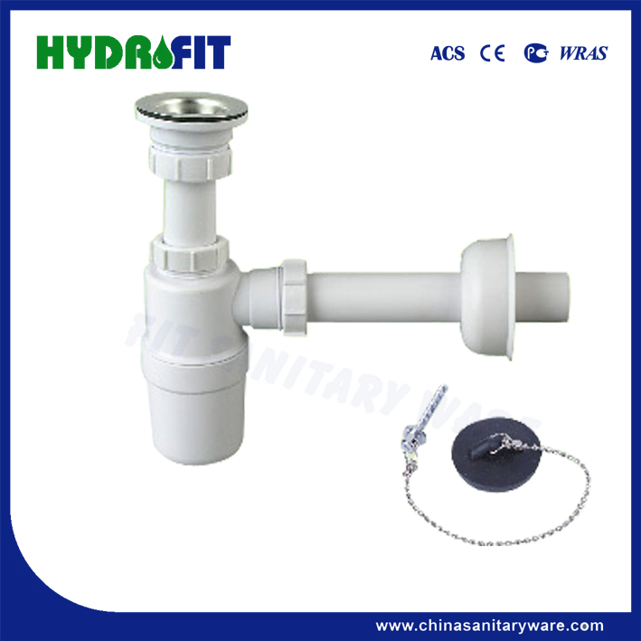 Factory Bathroom Kitchen Wash Basin Plastic ABS PP 1 1/2" 1 1/4" Wash Basin P Trap Waste Pipe Shower Siphon (FP3237)