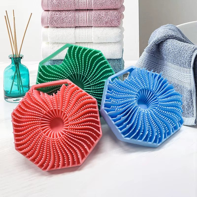 Silicone Body Scrubber Exfoliating Body Scrubber Silicone Body Brush Silicone Loofah for Shower