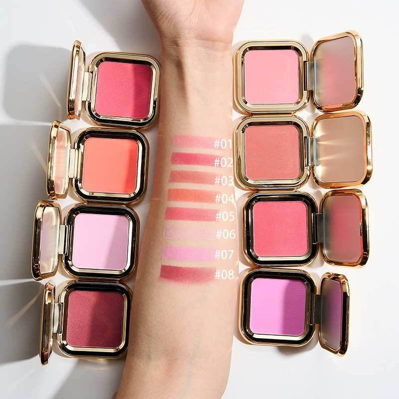 No Logo Cosmetics Blush Powder Natural Nude Makeup Matte Pink Powder Blush Palette