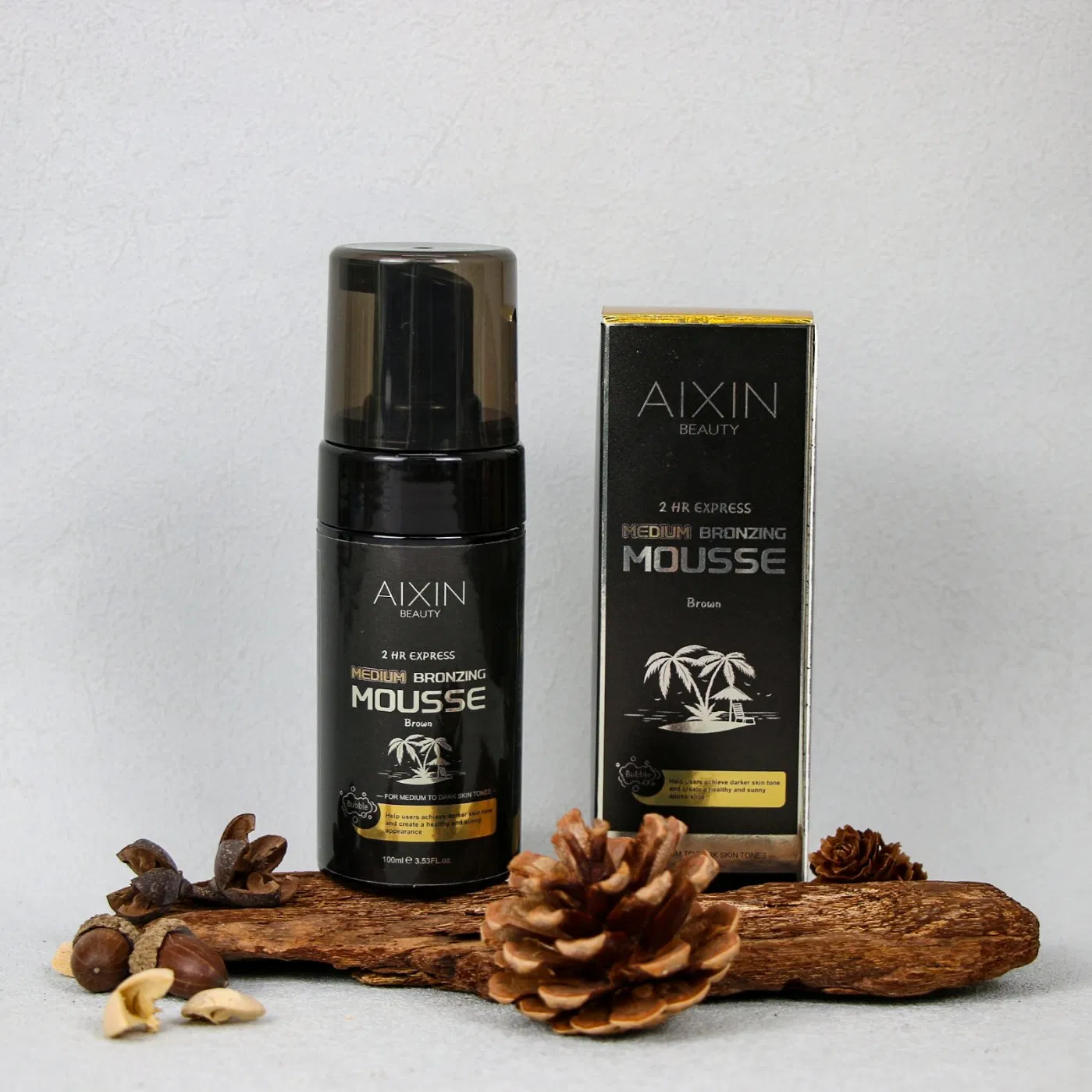 Beauty Cosmetics Natural Tanning Keeps Brown for Along Time Medium Bronzing Mousse