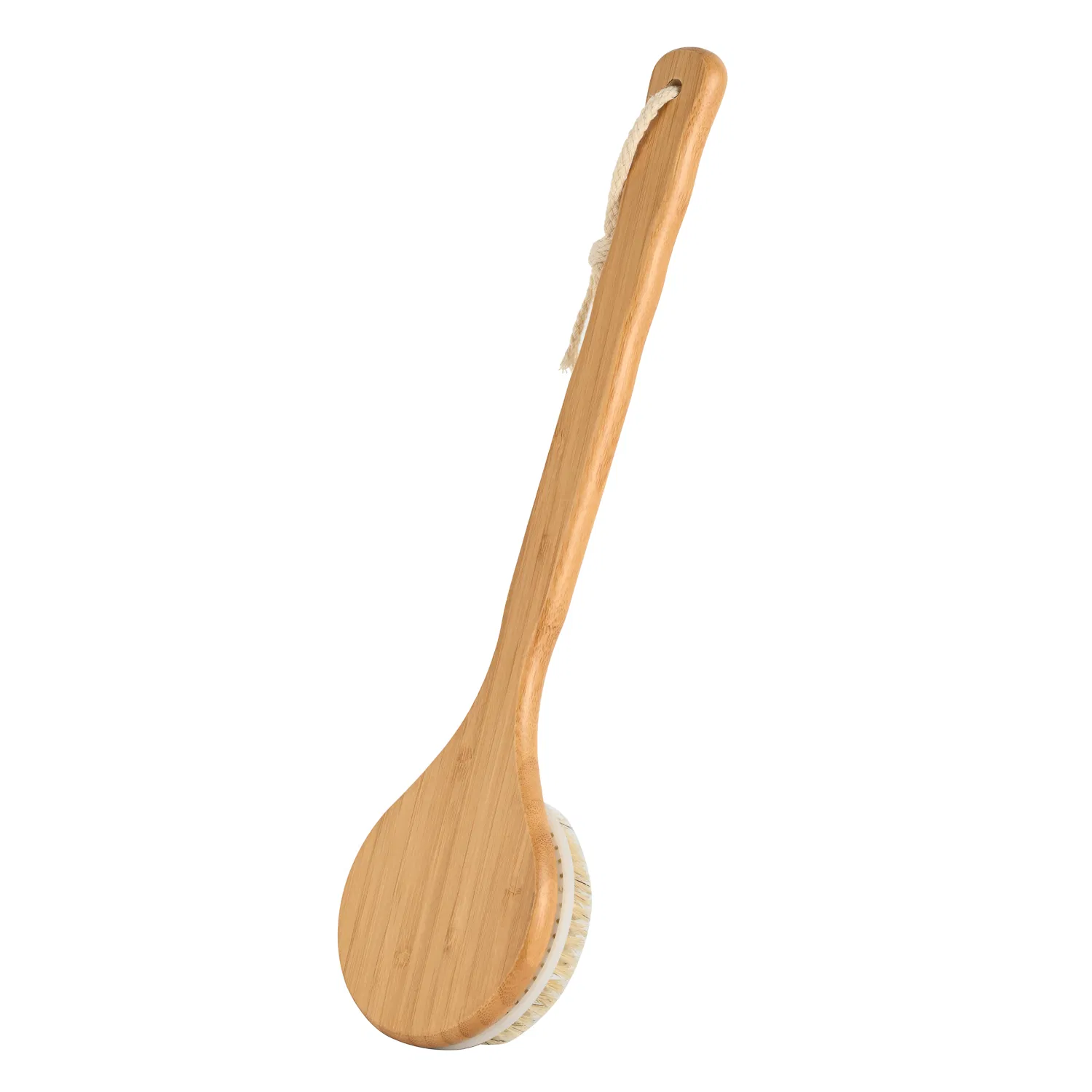 Wooden Bath Brush, Bamboo Long Handle Back Scrubber Brush, Dry Body Brush, Eco Friendly Bath Brush, Body Washing Brush, Natural Body Brush