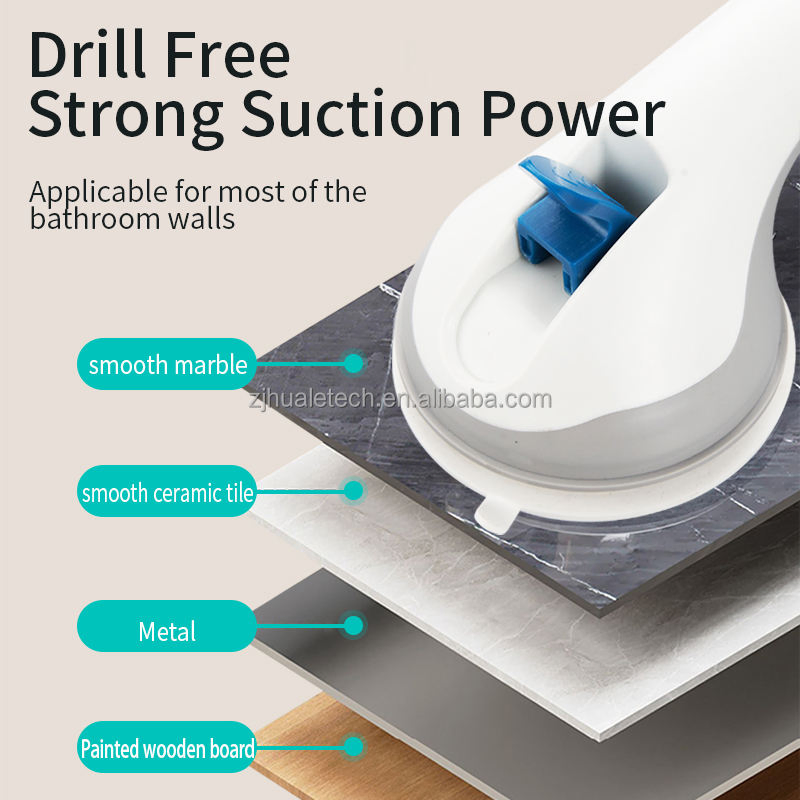 F006 ABS Bathroom Grab Bar for Elderly Handrail Support Suction Grab Bar Decorative Grab Bars for Bathroom