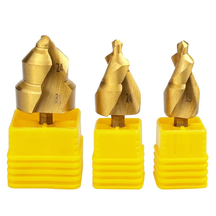 20/25/32 Hexagonal Shank Titanium Plated Spiral Flute PPR Lifting Stepped Drill Bit