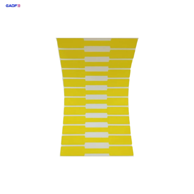 Stain Adhesive Yellow Network Cable Jewelry Price Tag Folding Label Sticker