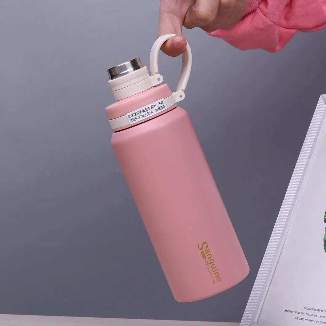 Vacuum Insulated Stainless Steel Metal Thermos Bottles Reusable Leak Proof BPA-Free Flask with Straw for Sports Gym