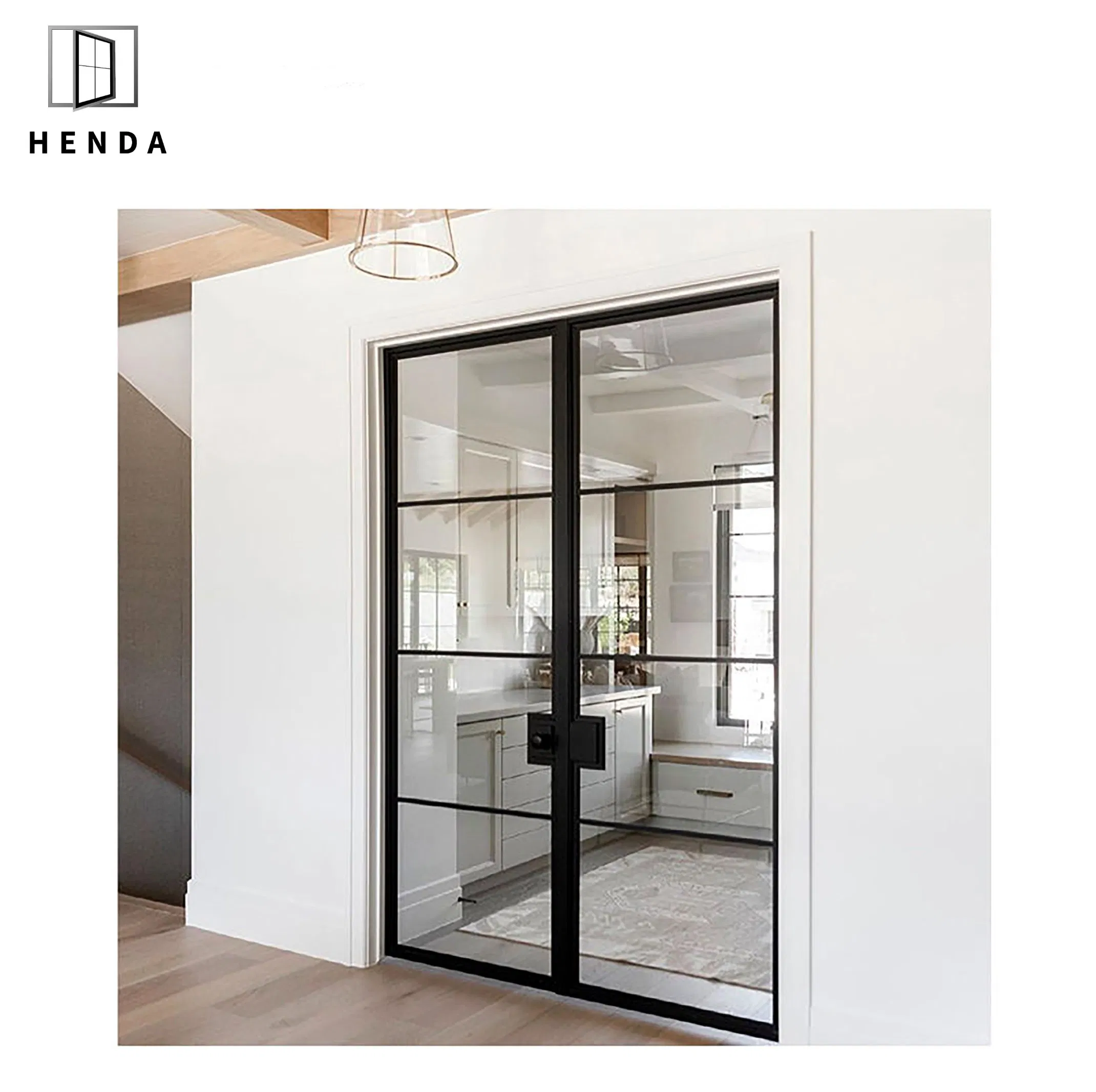 Стальная входная дверь с коваными элементами и стеклом