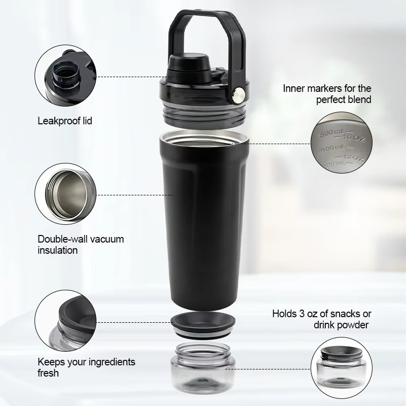 Термос-шейкер 720 мл для спорта и фитнеса