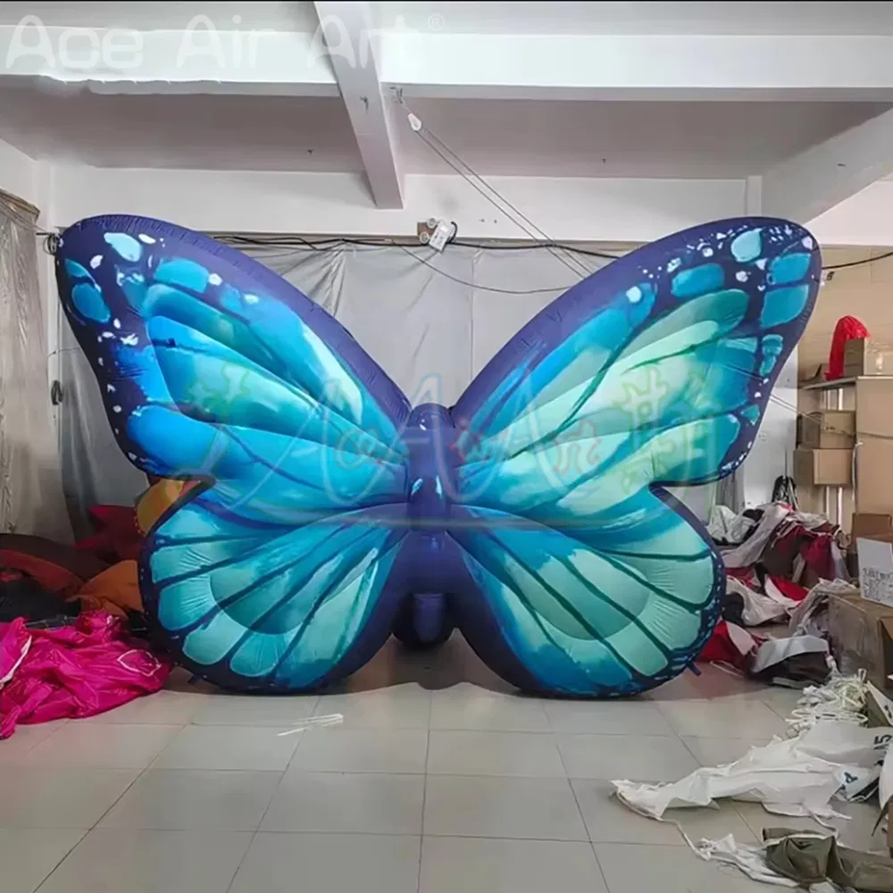 3m Giant Inflatable Butterfly Air Blow Wings Outdoor Zoo Garden Decoration Parade Event Advertising Props